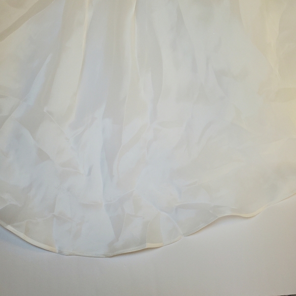 NWOT Lulus Yours For Eternity Organza Embroidered Maxi Wedding Dress Sz L - Picture 13 of 14